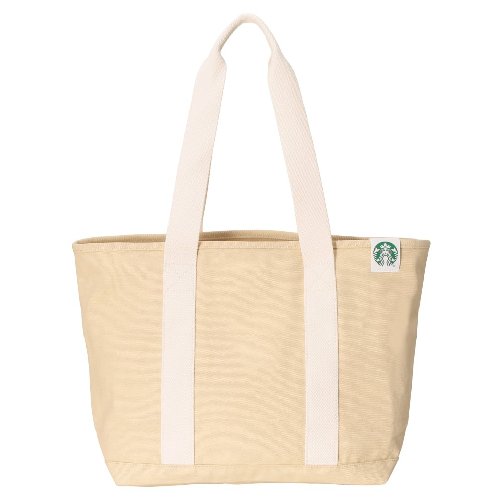 Starbucks Japan Summer 2026 Canvas Tote Bag Beige Ivory Size M