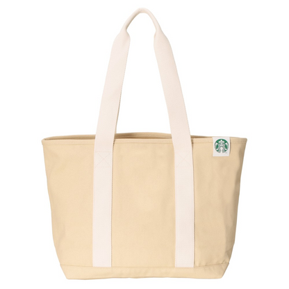 Starbucks Japan Summer 2026 Canvas Tote Bag Beige Ivory Size M
