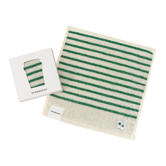 Starbucks Japan Summer 2026 Border Green Towel Handkerchief Gift Set