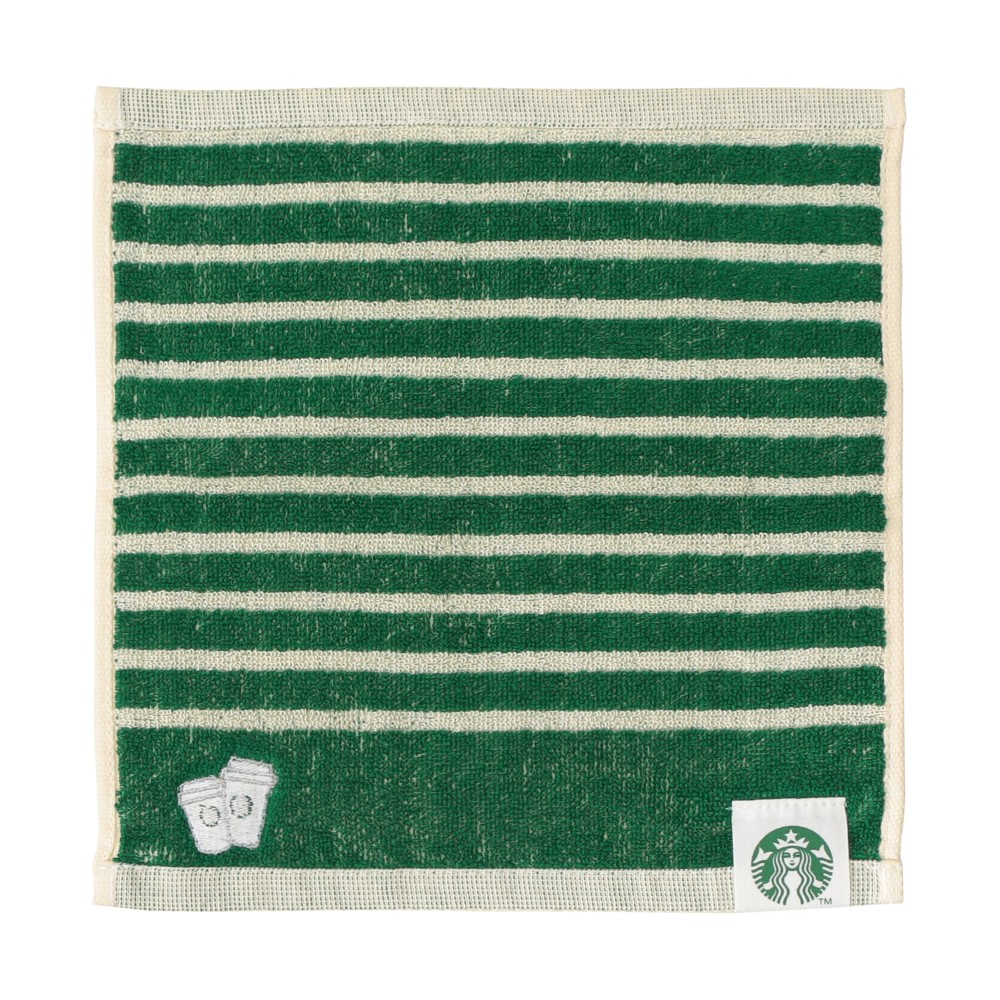 Starbucks Japan Summer 2026 Border Green Towel Handkerchief Gift Set
