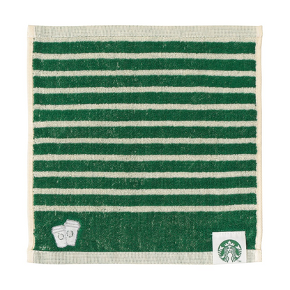 Starbucks Japan Summer 2026 Border Green Towel Handkerchief Gift Set