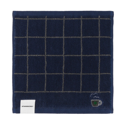 Starbucks Japan Summer 2026 Checkered Navy Towel Handkerchief Gift Set