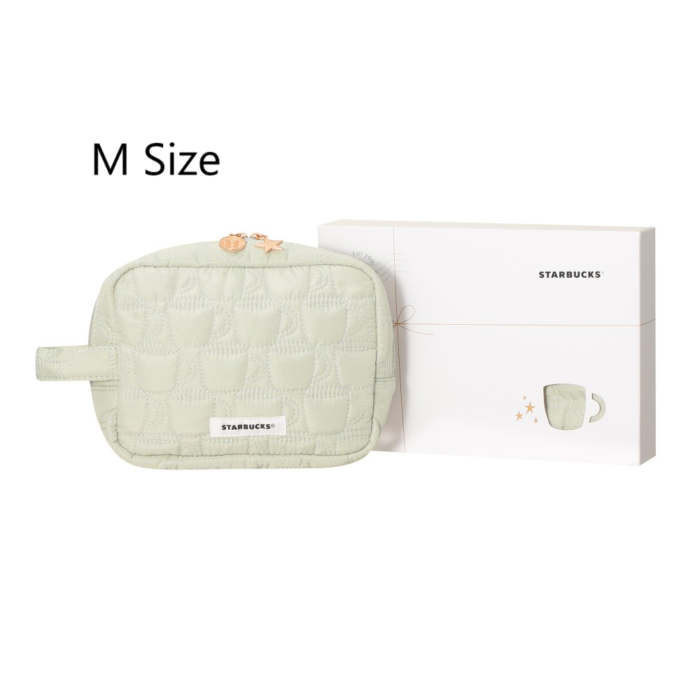 Starbucks Japan Summer 2026 Quilted Pouch Gift Set Mug Green M