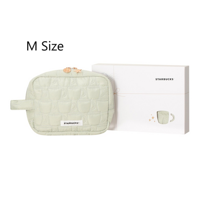 Starbucks Japan Summer 2026 Quilted Pouch Gift Set Mug Green M
