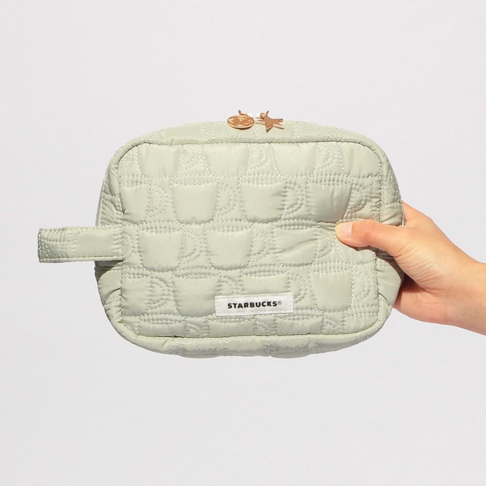 Starbucks Japan Summer 2026 Quilted Pouch Gift Set Mug Green M