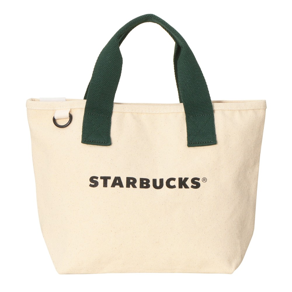 Starbucks Japan Summer 2026 Canvas Tote Bag Beige Green Size S
