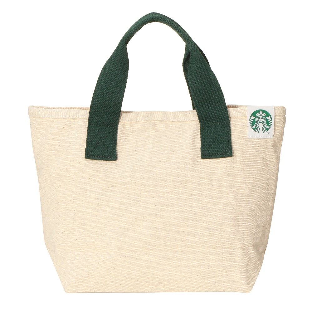 Starbucks Japan Summer 2026 Canvas Tote Bag Beige Green Size S