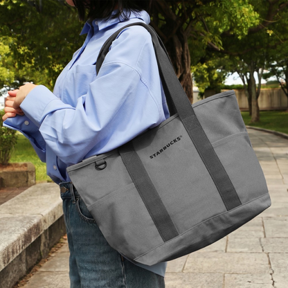 Starbucks Japan Summer 2026 Canvas Tote Bag Gray Size M