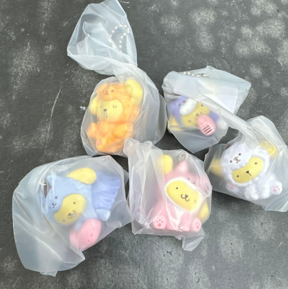 Sanrio Pompompurin 30th Anniversary Wanwan Paradise Figure Set of 5 Gacha