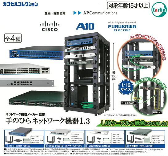 Palm Network Equipment 1.3 Complete 4 Types set Capsule Toy Gacha Japan Mini New