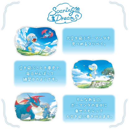 Pokemon Center Original Soaring Dreams Salamence Bagon Acrylic Mirror Jul.2