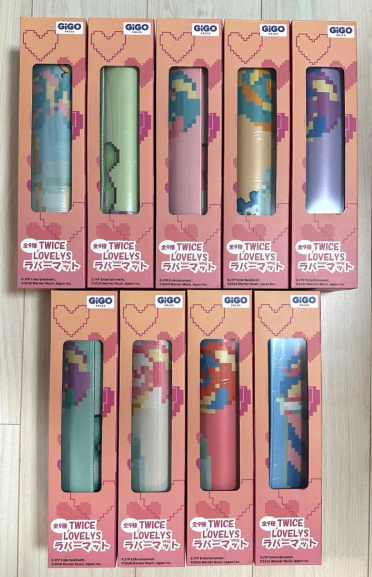 TWICE LOVELYS GIGO Rubber Mat 70×30cm All 9 Types JAPAN limited