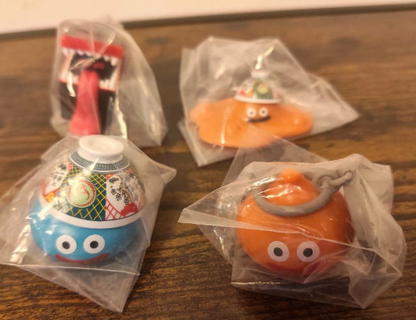 Yoshinoya x Dragon Quest Walk Slime Keychain Figure Complete Set of 4