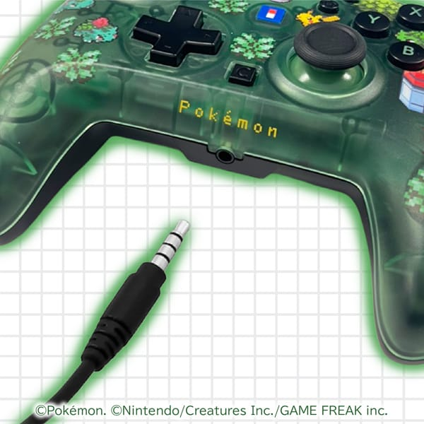 PSL Pokémon HORI Wired HORI PAD TURBO for Nintendo Switch Pixel Green Controller