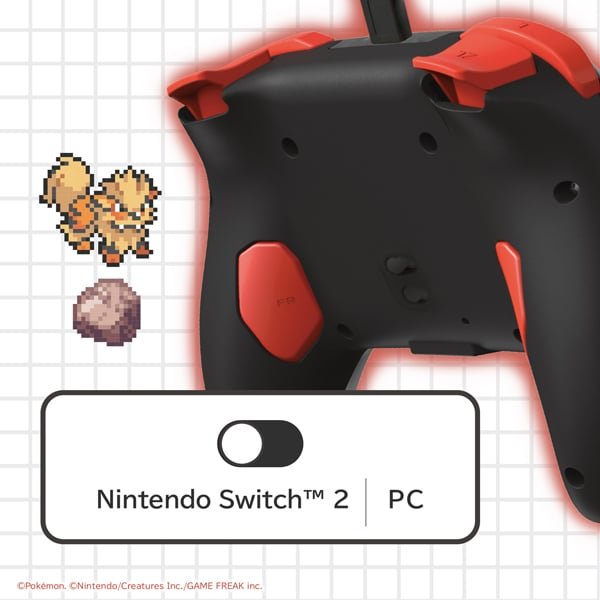 PSL Pokémon HORI Wired Controller Turbo Pixel Red Nintendo Switch 2 NEW 2026