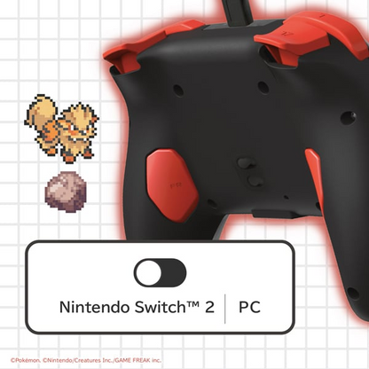 PSL Pokémon HORI Wired Controller Turbo Pixel Red Nintendo Switch 2 NEW 2026