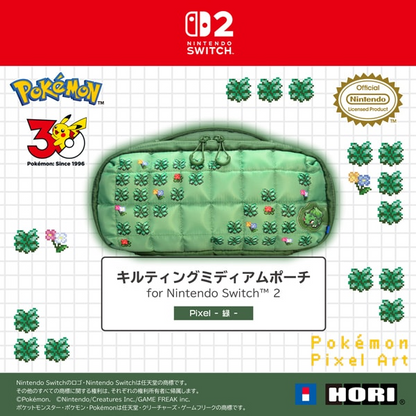 PSL Pokémon HORI Quilting Medium Pouch for Nintendo Switch 2 Pixel Green 2026