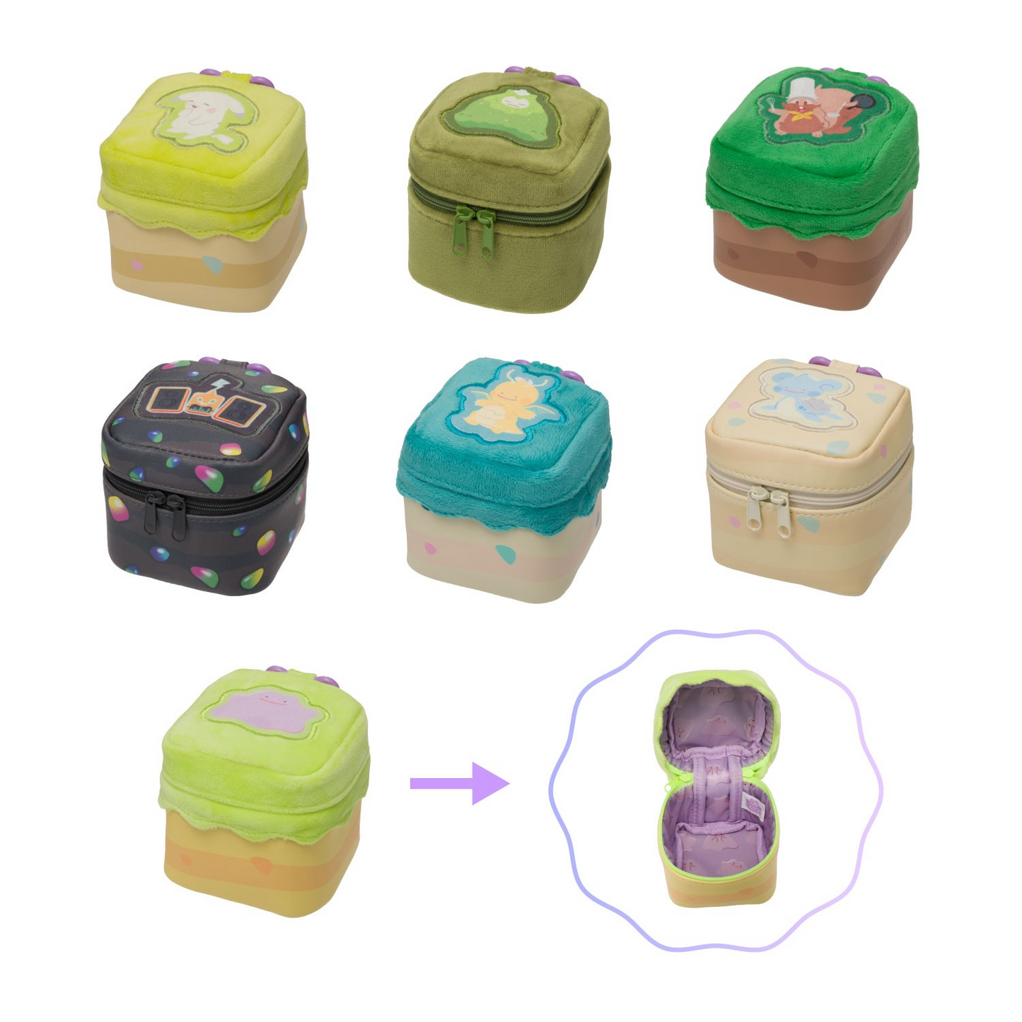 PSL Pokemon Center Original Pokémon Pokopia Square Pouch with Carabiner Ditto