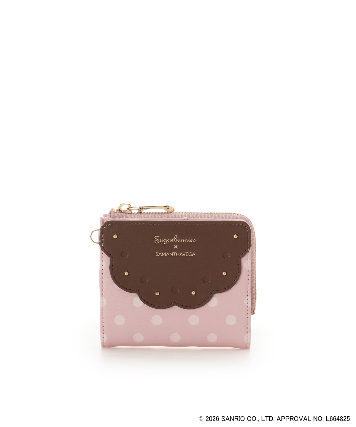 SamanthaVega Sanrio Sugarbunnies Bi-Fold Wallet Compact Pink Brown Japan LTD