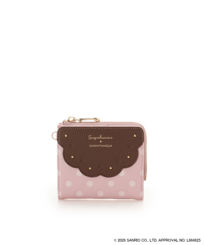 SamanthaVega Sanrio Sugarbunnies Bi-Fold Wallet Compact Pink Brown Japan LTD