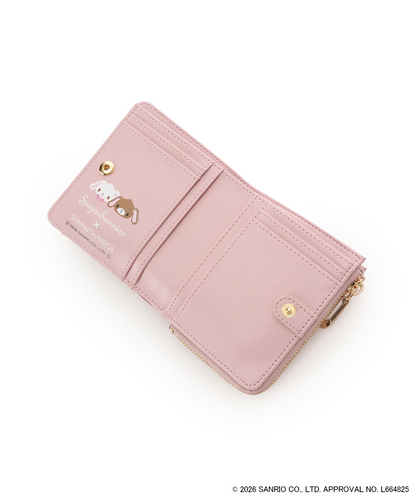 SamanthaVega Sanrio Sugarbunnies Bi-Fold Wallet Compact Pink Brown Japan LTD