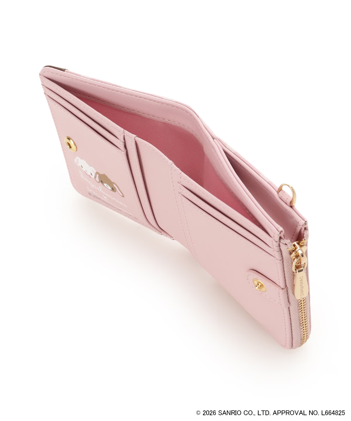 SamanthaVega Sanrio Sugarbunnies Bi-Fold Wallet Compact Pink Brown Japan LTD