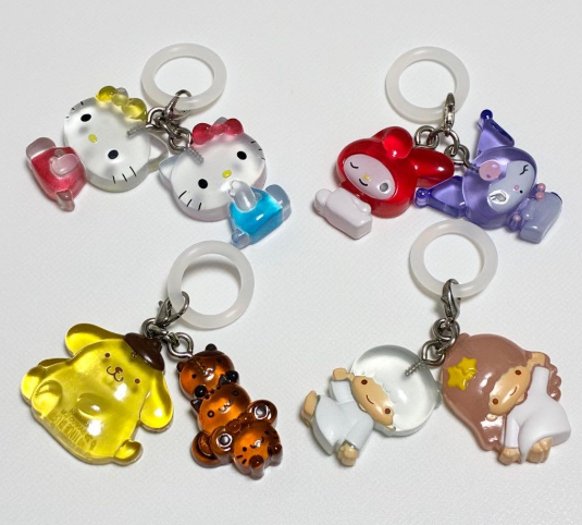 Sanrio Characters Best Friends Drop Charm set of 4 Gashapon Capsule Toys Gacha