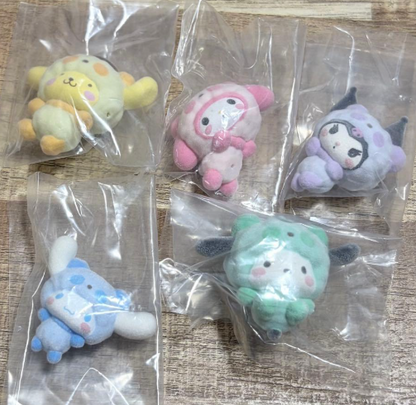 Sanrio Characters Fluffy Panda Flocky Mascot Set of 5 Gashapon Capsule Toys