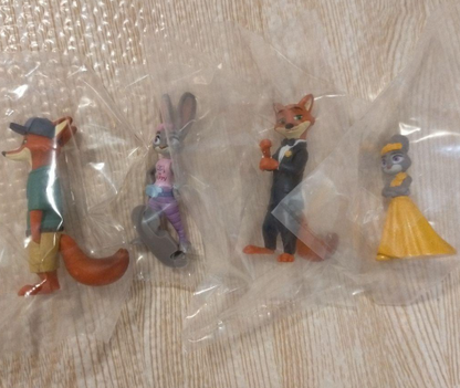 Disney Zootopia Nick & Judy Costume Gachapon Figure Collection 4-Piece Set