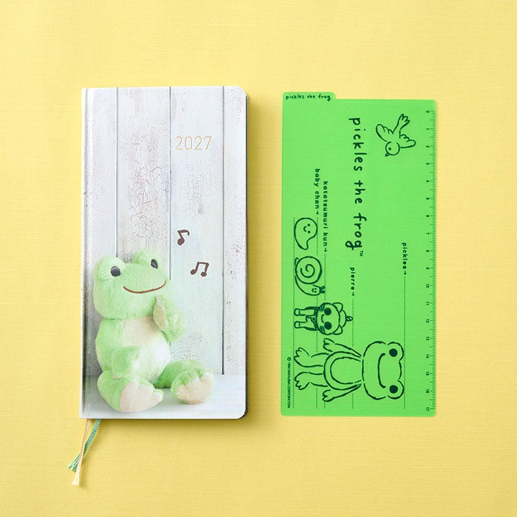 PSL HOBONICHI TECHO 2027 weeks Pickles The Frog with Acrylic Pencil Board