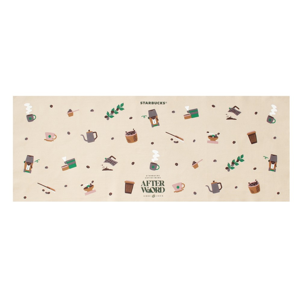 Starbucks JAPAN 2026 Afterword Coffee Dyed Tenugui Towel