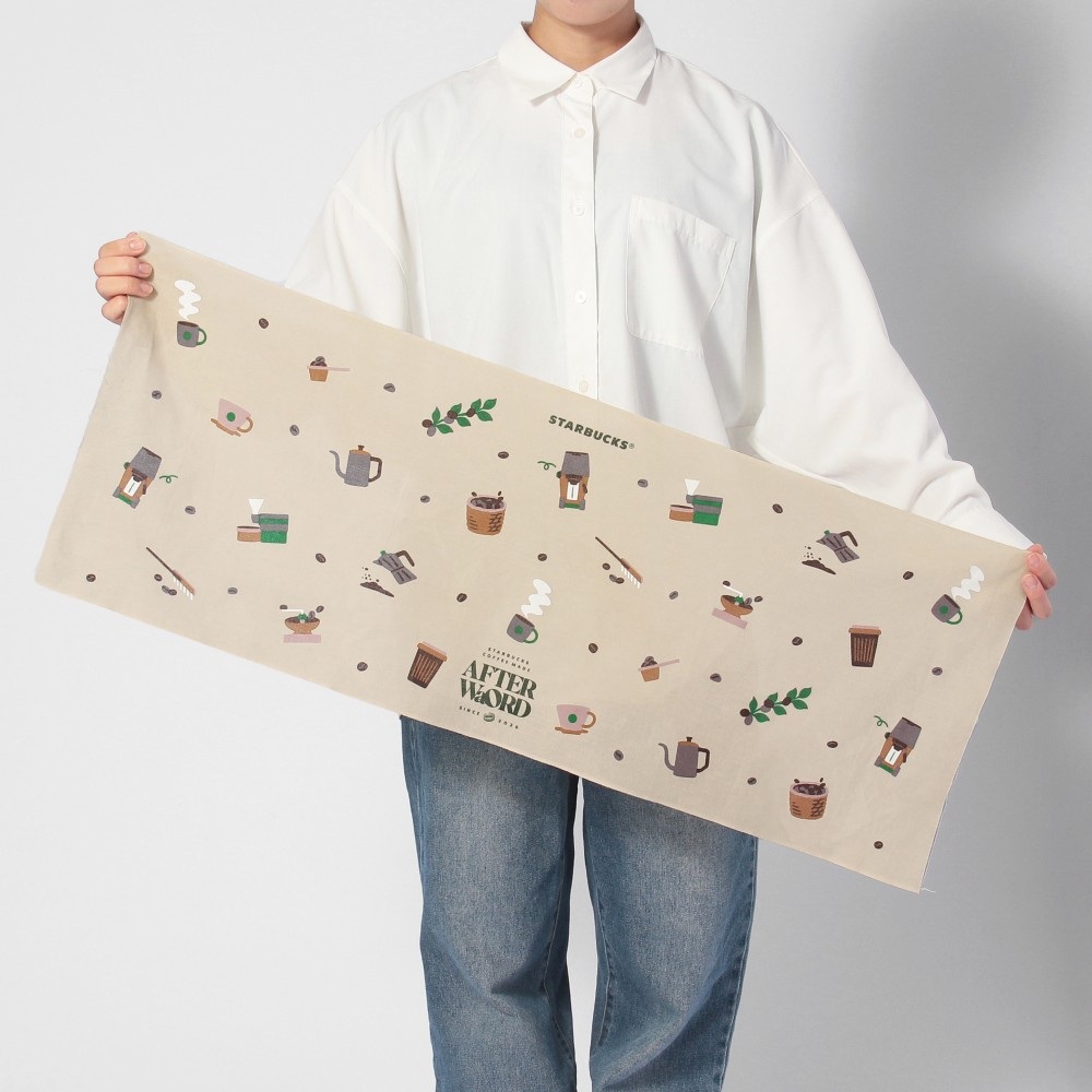 Starbucks JAPAN 2026 Afterword Coffee Dyed Tenugui Towel
