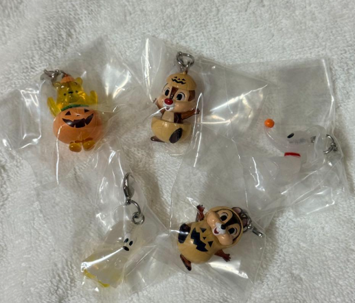 Disney Characters Halloween Umbrella Charm Marker Complete Set 5 Gashapon