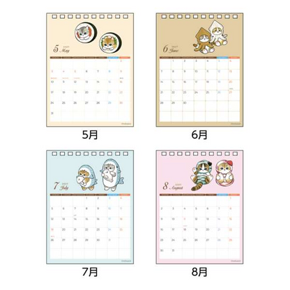 Mofusand 2027 Desk top Calendar with messages Schedule Sunstar Japan Authentic