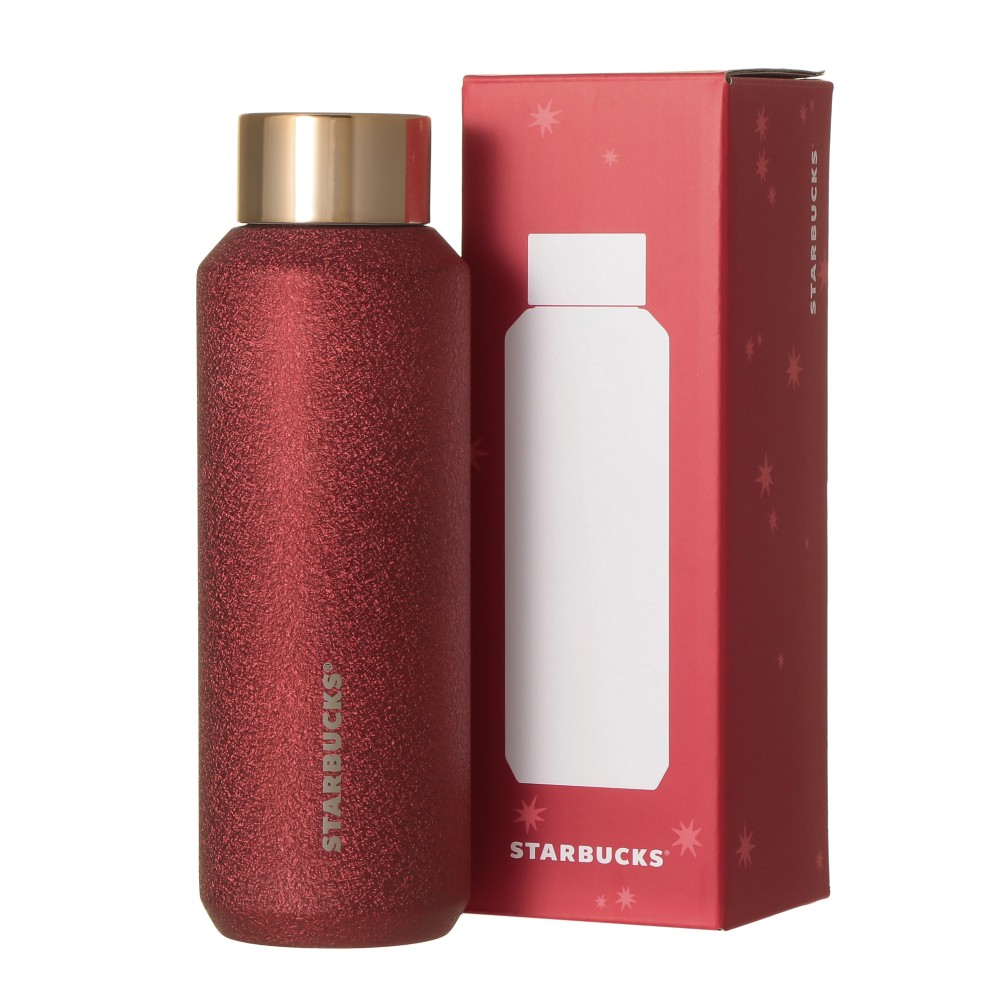 Starbucks Japan Holiday 2026 Gift Box Included Stainless Steel Bottle Glitter Red 473ml
