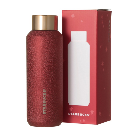 Starbucks Japan Holiday 2026 Gift Box Included Stainless Steel Bottle Glitter Red 473ml