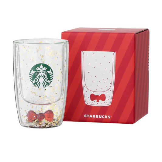 Starbucks Japan Holiday 2026 Double Walled Heat Resistant Glass Ribbon 355ml