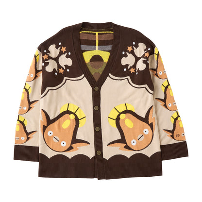 Pokemon Center Stunfisk Christmas Knit Cardigan Sweater M size 2026 Japan