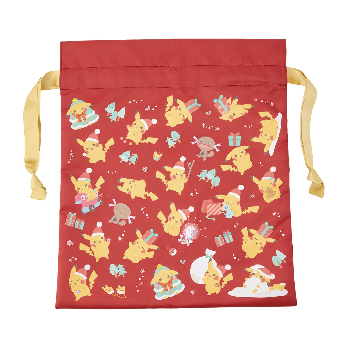 Pokemon Center Pikachu Christmas 2026 Large Drawstring Gift Bag Japan
