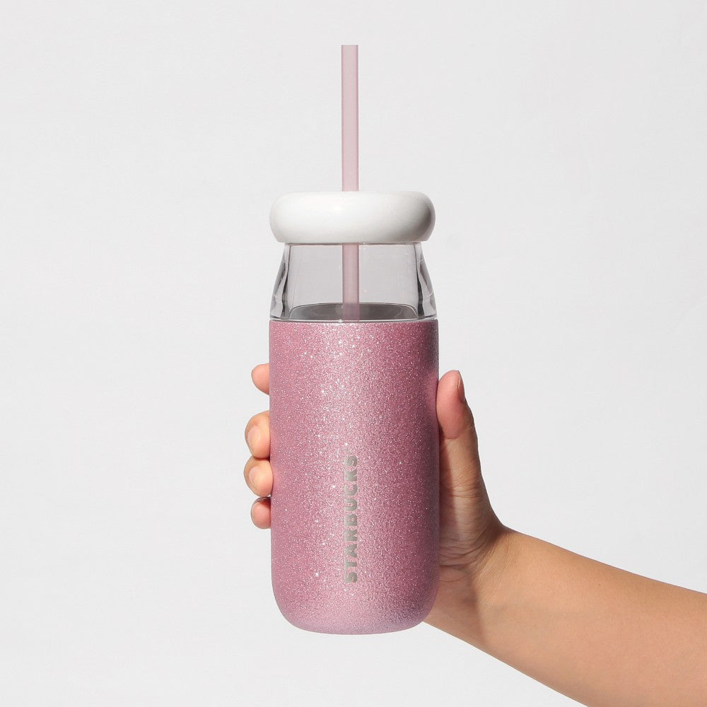 Starbucks Japan Summer 2026 Stainless Steel Cold Cup Tumbler Glitter Ice Pink 503ml