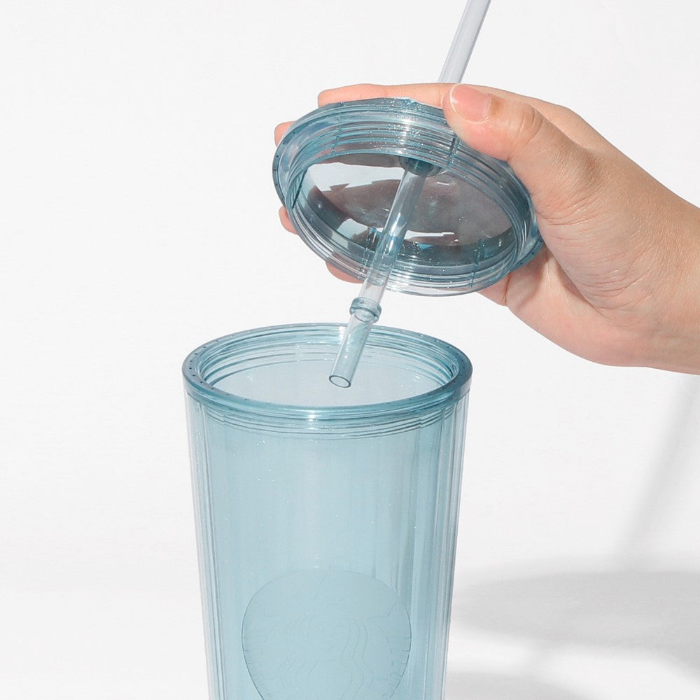 Starbucks Japan Summer 2026 Cold Cup Tumbler Glitter Blue 710ml