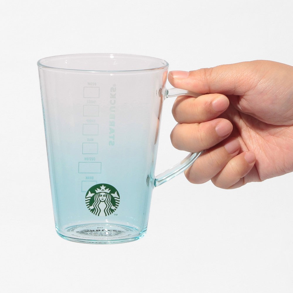 Starbucks Japan Summer 2026 Heat Resistant Glass Mug Blue Gradient 384ml