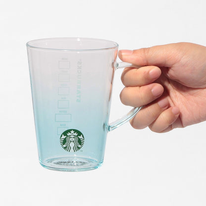 Starbucks Japan Summer 2026 Heat Resistant Glass Mug Blue Gradient 384ml