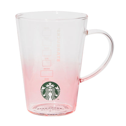 Starbucks Japan Summer 2026 Heat Resistant Glass Mug Pink Gradient 384ml