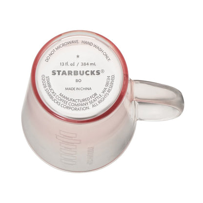 Starbucks Japan Summer 2026 Heat Resistant Glass Mug Pink Gradient 384ml