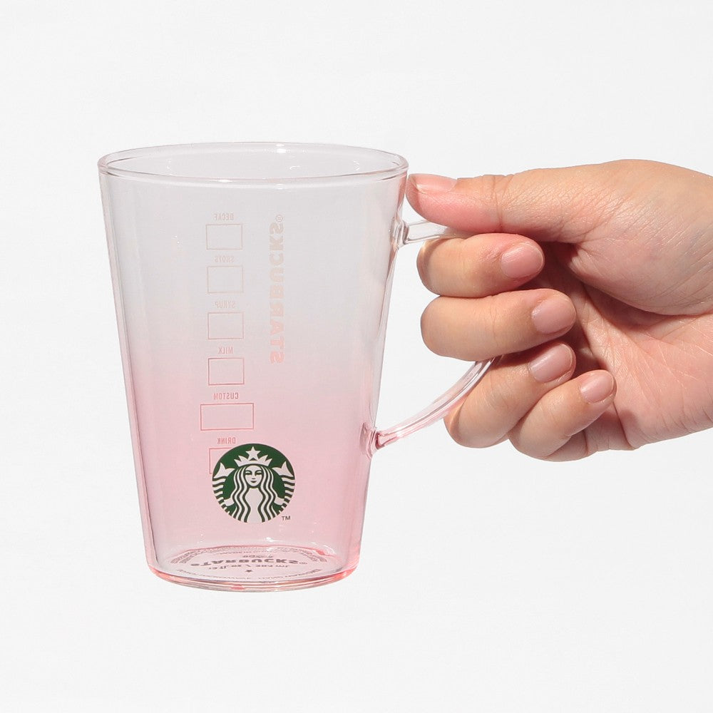 Starbucks Japan Summer 2026 Heat Resistant Glass Mug Pink Gradient 384ml