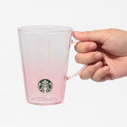 Starbucks Japan Summer 2026 Heat Resistant Glass Mug Pink Gradient 384ml