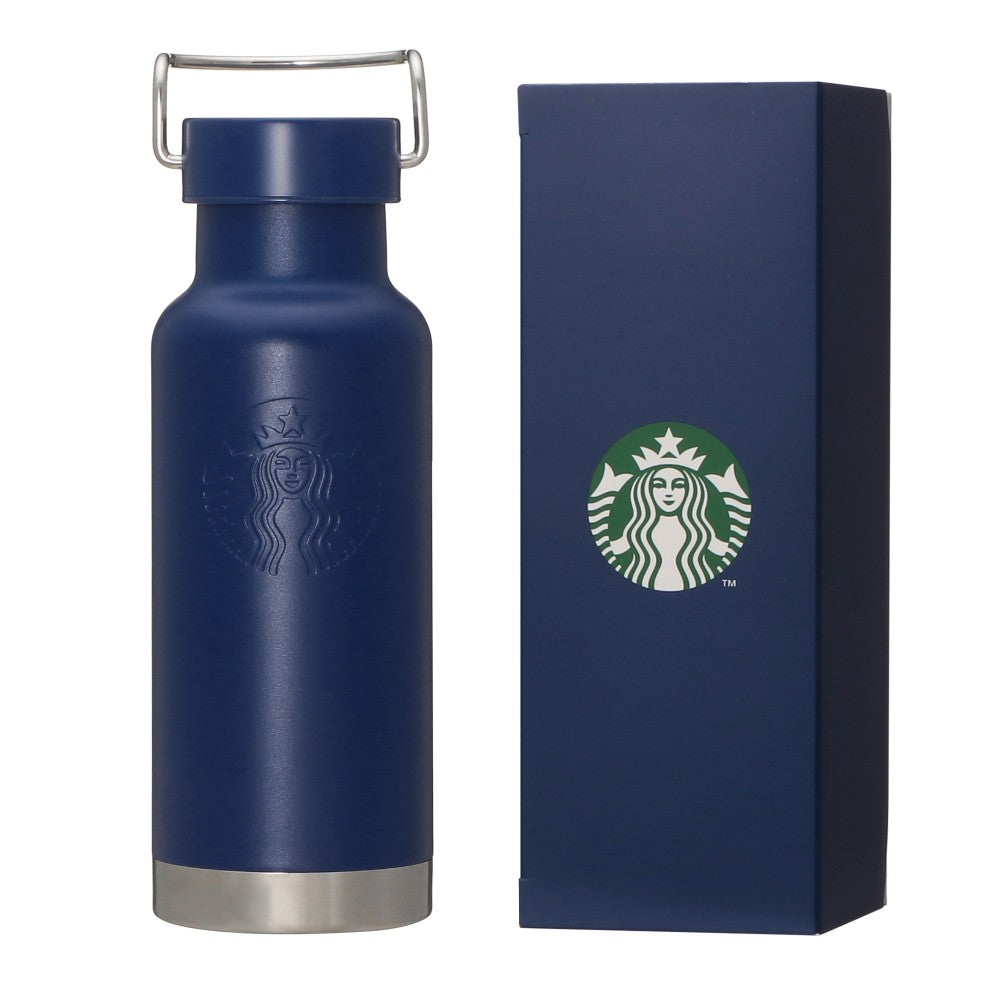 Starbucks Japan Summer 2026 Handle Lid Stainless Steel Bottle Navy 473ml