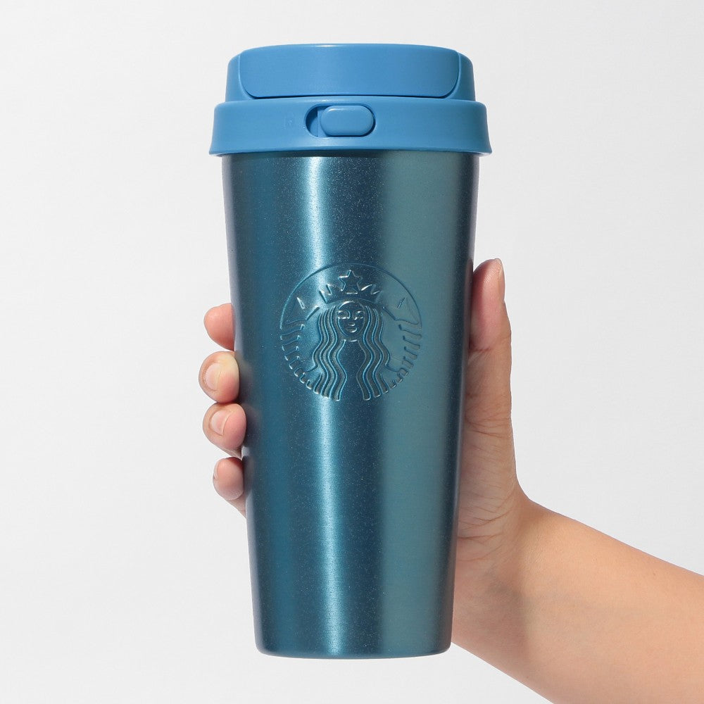 Starbucks Japan Summer 2026 Stainless Steel TOGO Bottle Glitter Blue 473ml