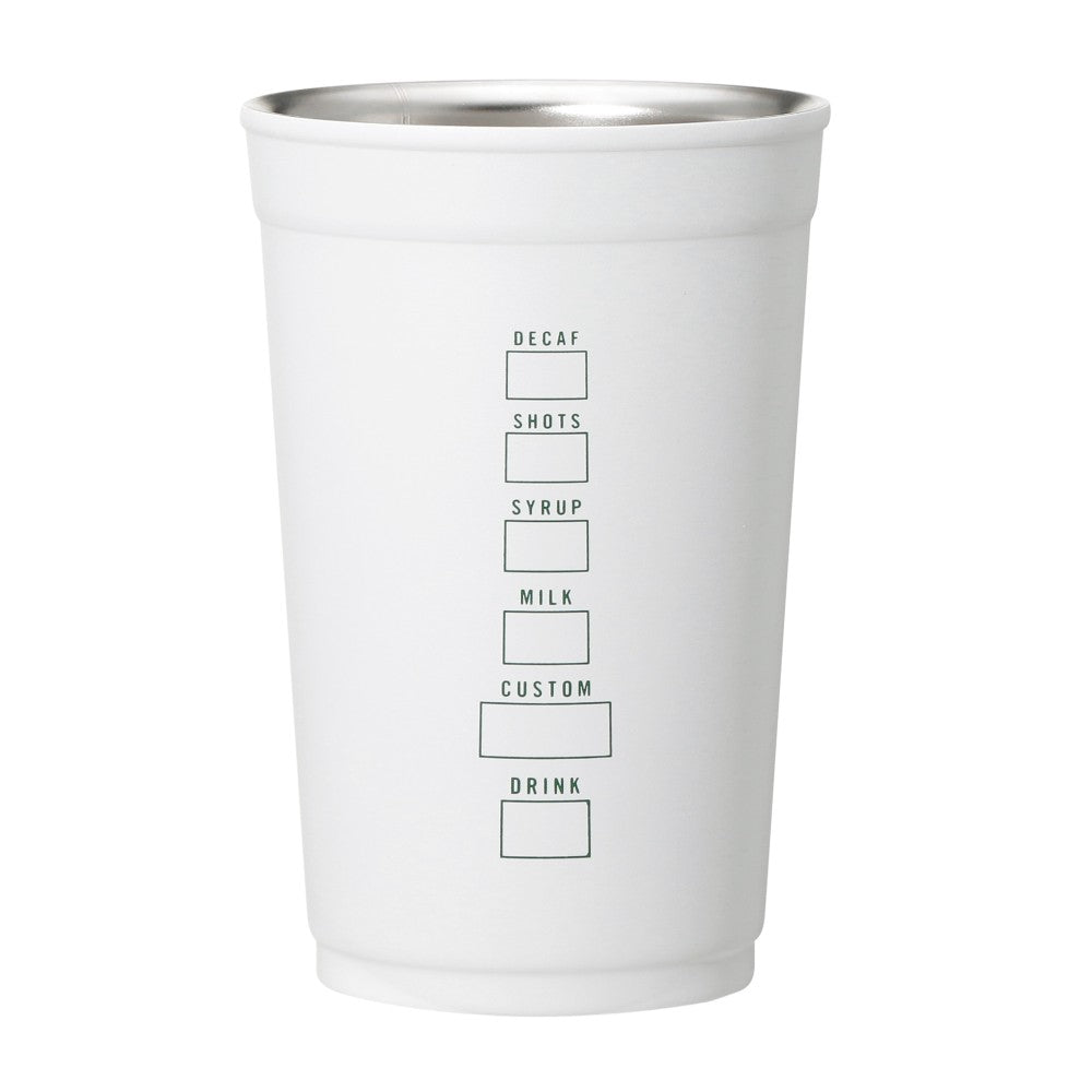 Starbucks Japan 2Way Stainless Steel Cup/Holder Matte White (591ml)